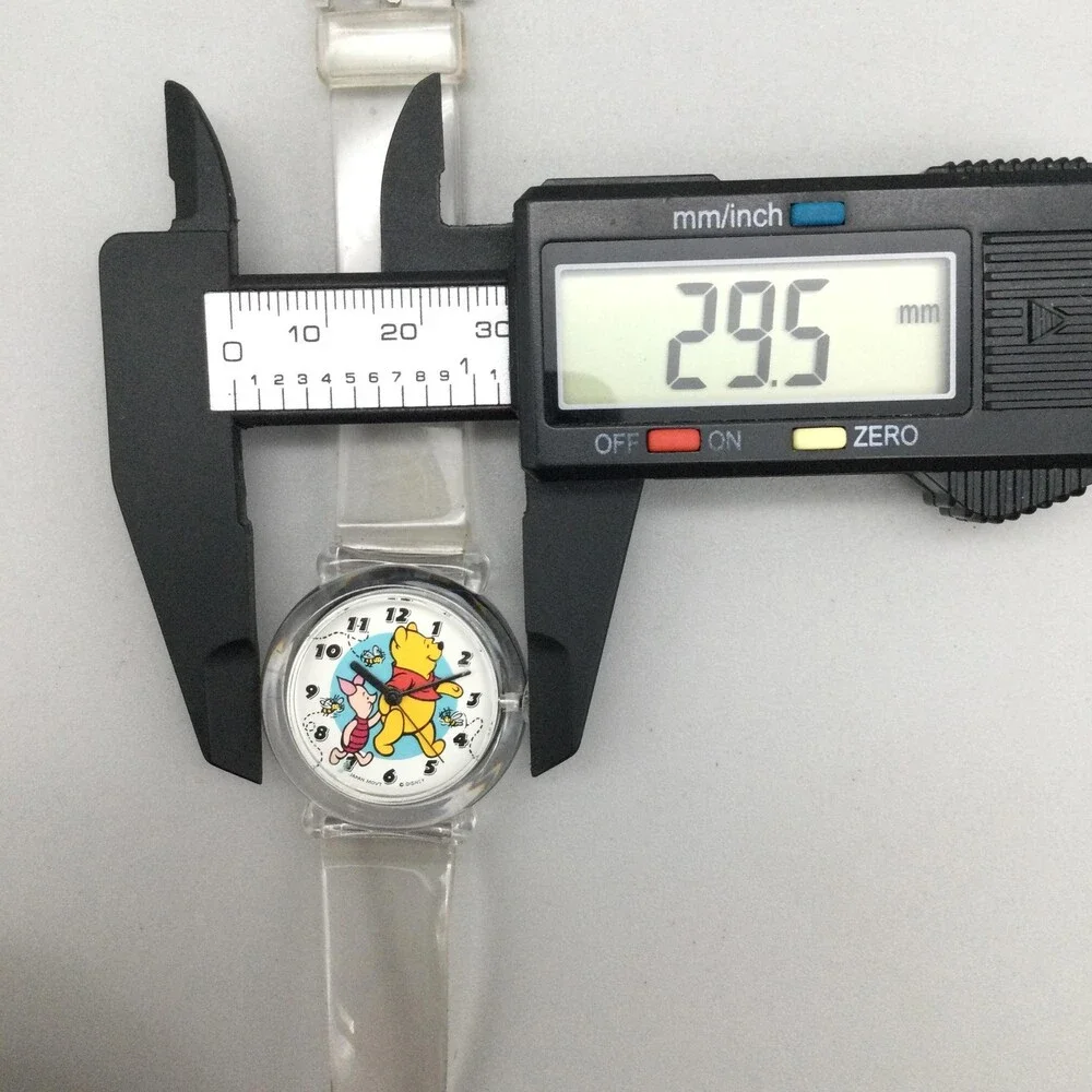 Disney Winnie The Pooh Girls Watch 30mm Clear Plastic Strap New Battery